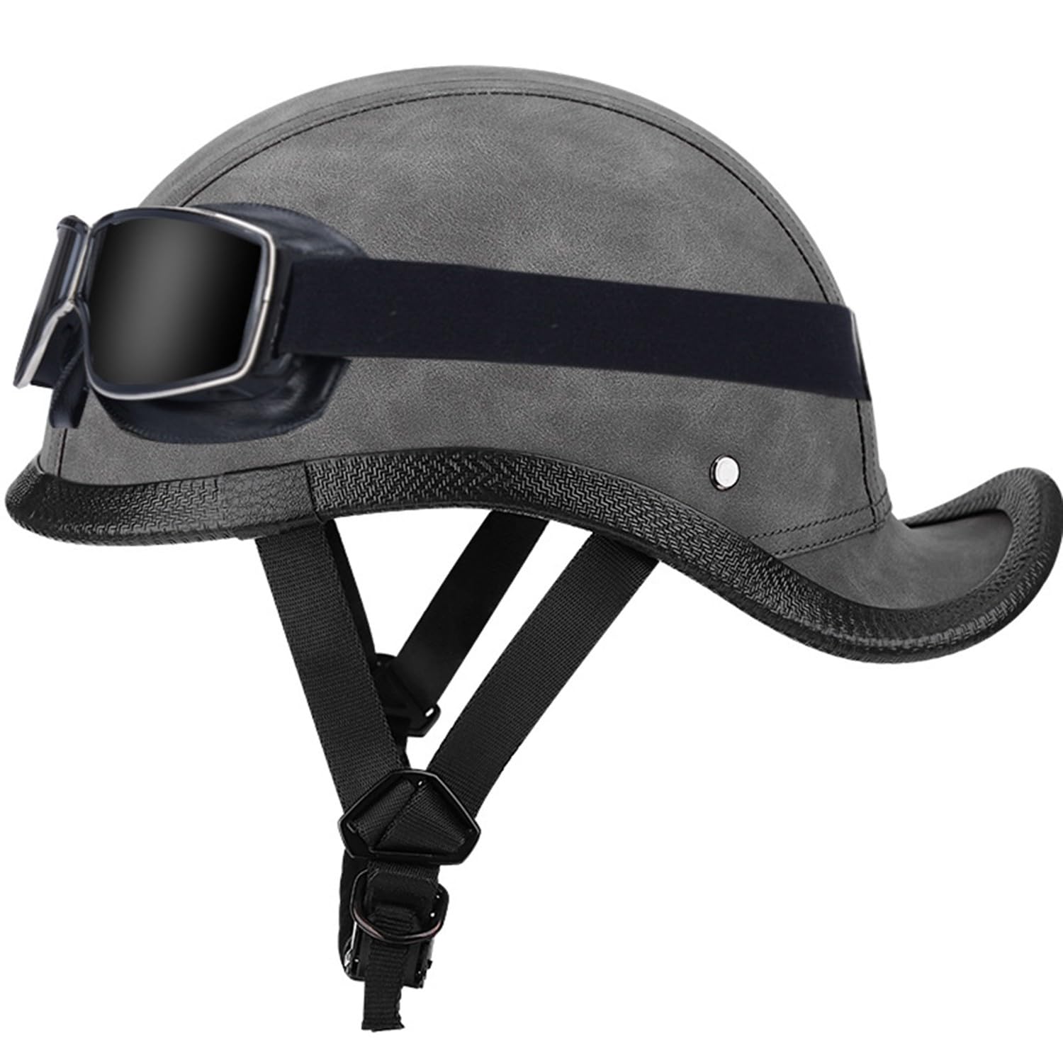 Motorrad Helm Mit Schutzbrille DOTECE-Zugelassen Jethelm Roller-Helm Scooter-Helm Halbschalenhelm Chopper Vintage Deutsch Helm Brain Cap Halbhelm Männer und Frauen geeignet 10,L:5-60CM Motorrad Helm Mit Schutzbrille DOTECE-Zugelassen Jethelm Roller-Helm Scooter-Helm Halbschalenhelm Chopper Vintage Deutsch Helm Brain Cap Halbhelm Männer und Frauen geeignet 10,L:5-60CM von Hejunlian