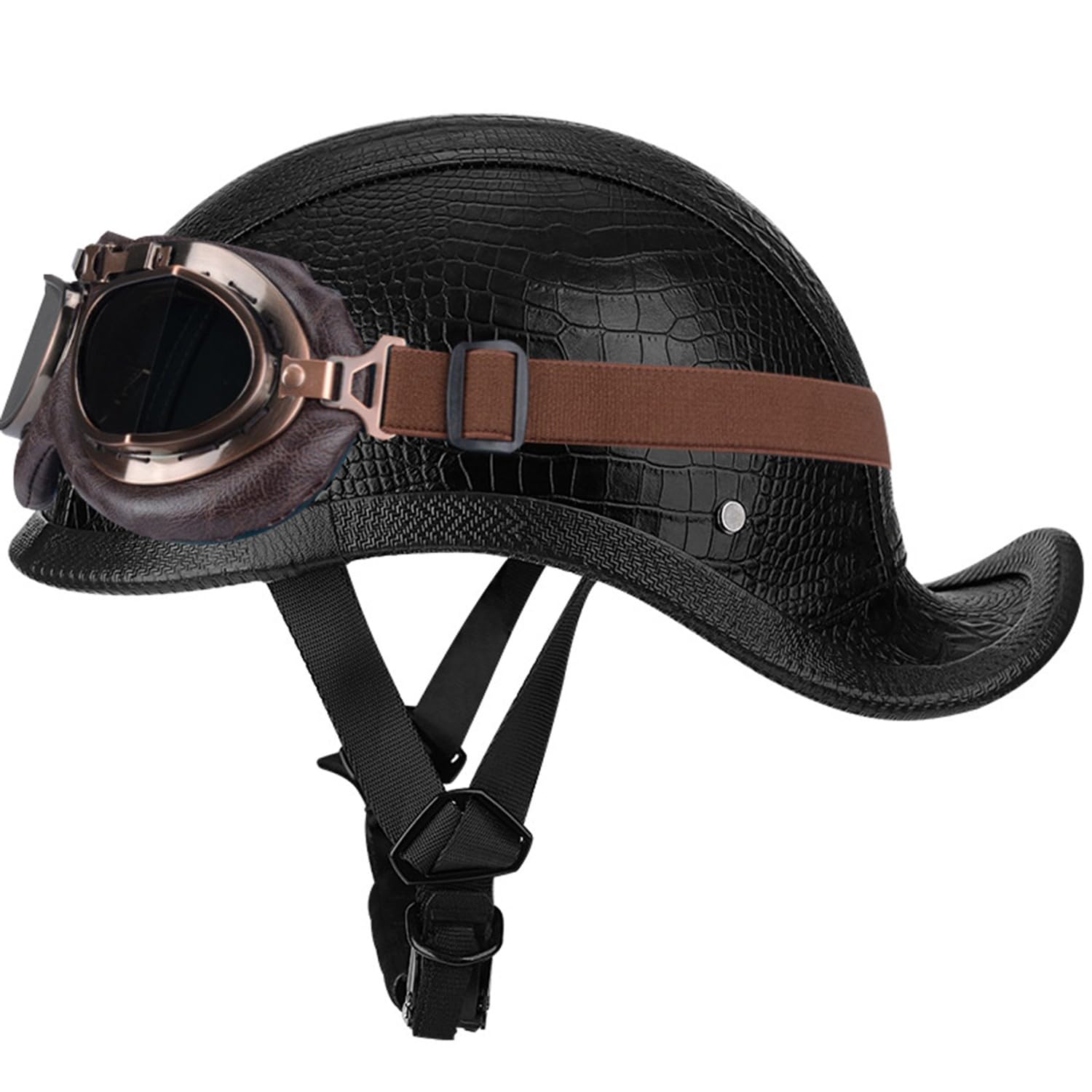 Motorrad Helm Mit Schutzbrille DOTECE-Zugelassen Jethelm Roller-Helm Scooter-Helm Halbschalenhelm Chopper Vintage Deutsch Helm Brain Cap Halbhelm Männer und Frauen geeignet 11,L:5-60CM Motorrad Helm Mit Schutzbrille DOTECE-Zugelassen Jethelm Roller-Helm Scooter-Helm Halbschalenhelm Chopper Vintage Deutsch Helm Brain Cap Halbhelm Männer und Frauen geeignet 11,L:5-60CM von Hejunlian