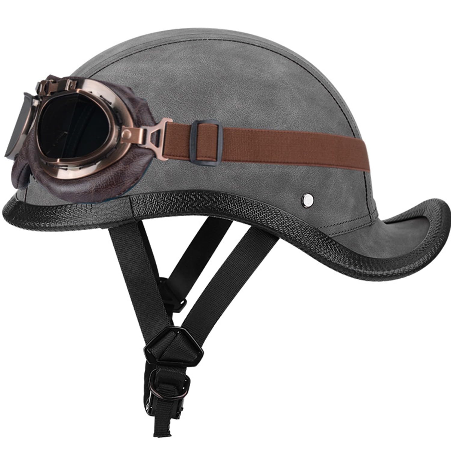 Motorrad Helm Mit Schutzbrille DOTECE-Zugelassen Jethelm Roller-Helm Scooter-Helm Halbschalenhelm Chopper Vintage Deutsch Helm Brain Cap Halbhelm Männer und Frauen geeignet 6,M:57-58CM Motorrad Helm Mit Schutzbrille DOTECE-Zugelassen Jethelm Roller-Helm Scooter-Helm Halbschalenhelm Chopper Vintage Deutsch Helm Brain Cap Halbhelm Männer und Frauen geeignet 6,M:57-58CM von Hejunlian