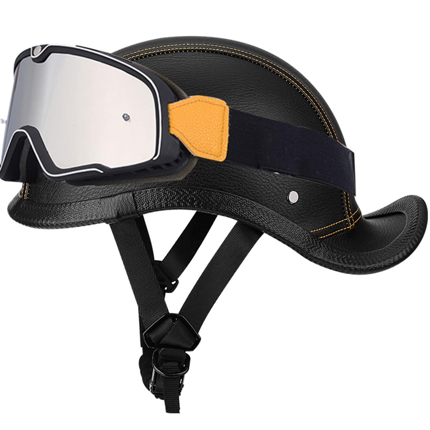 Motorrad Roller Jethelm Mit Gesichtsmaske Und Eine Brille Halbhelm DOTECE Zertifiziert Brain Cap Halbhelm Bequemes Futter Schnellverschluss Für Männer und Frauen geeignet 2,XL:61-62CM Motorrad Roller Jethelm Mit Gesichtsmaske Und Eine Brille Halbhelm DOTECE Zertifiziert Brain Cap Halbhelm Bequemes Futter Schnellverschluss Für Männer und Frauen geeignet 2,XL:61-62CM von Hejunlian