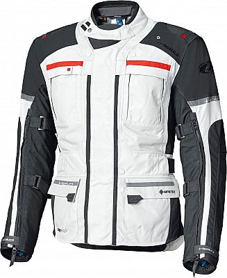 Held Carese Evo, Textiljacke Gore-Tex - Hellgrau/Schwarz/Rot - Lang XXL von Held