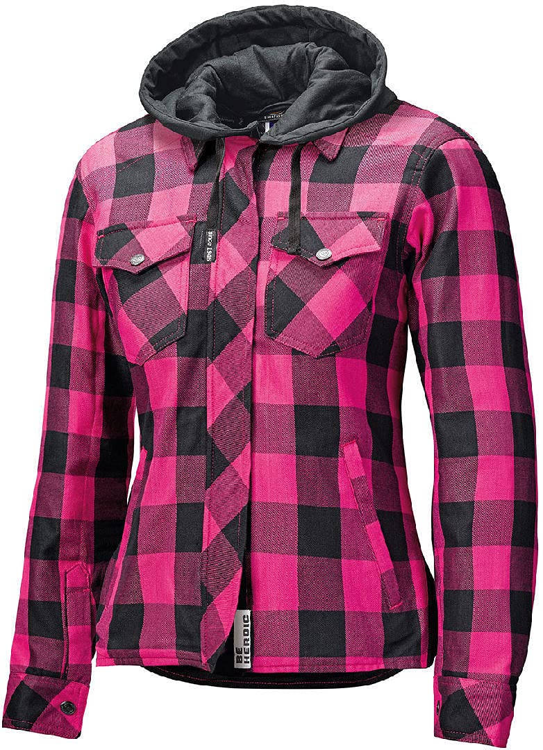 Held Lumberjack II Damen Motorrad Textiljacke, schwarz/pink, XL von Held