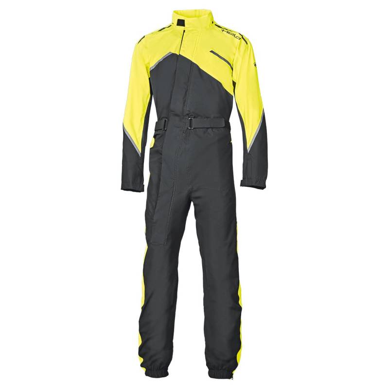 Held Monsun II 1-Teiler Motorrad Regenkombi, schwarz/gelb, XL von Held