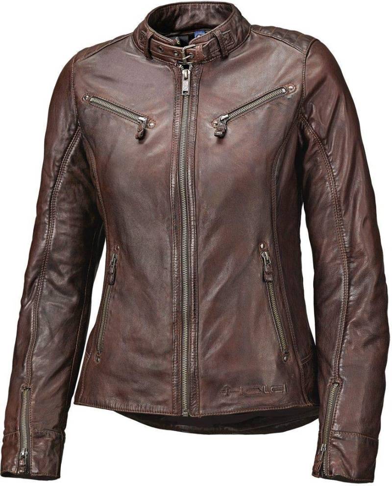 Held Motorradjacke mit Protektoren Motorrad Jacke Sabira Damen Lederjacke braun 44, Chopper/Cruiser, Ganzjährig von Held