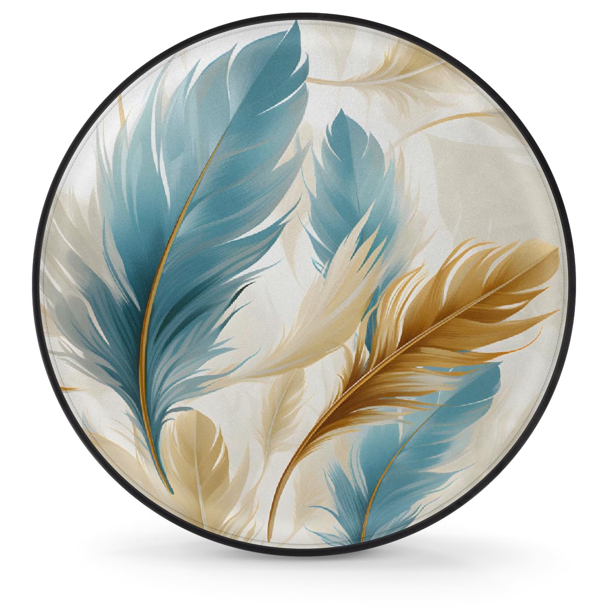 Ersatzreifenabdeckung, Radschutz, Aquarell-Boho-Federdruck, wasserdicht, staubdicht, universelle Passform für Jeep, Anhänger, Wohnmobil, SUV, Wohnmobil, 40,6 cm (16 Zoll) von Helhappy