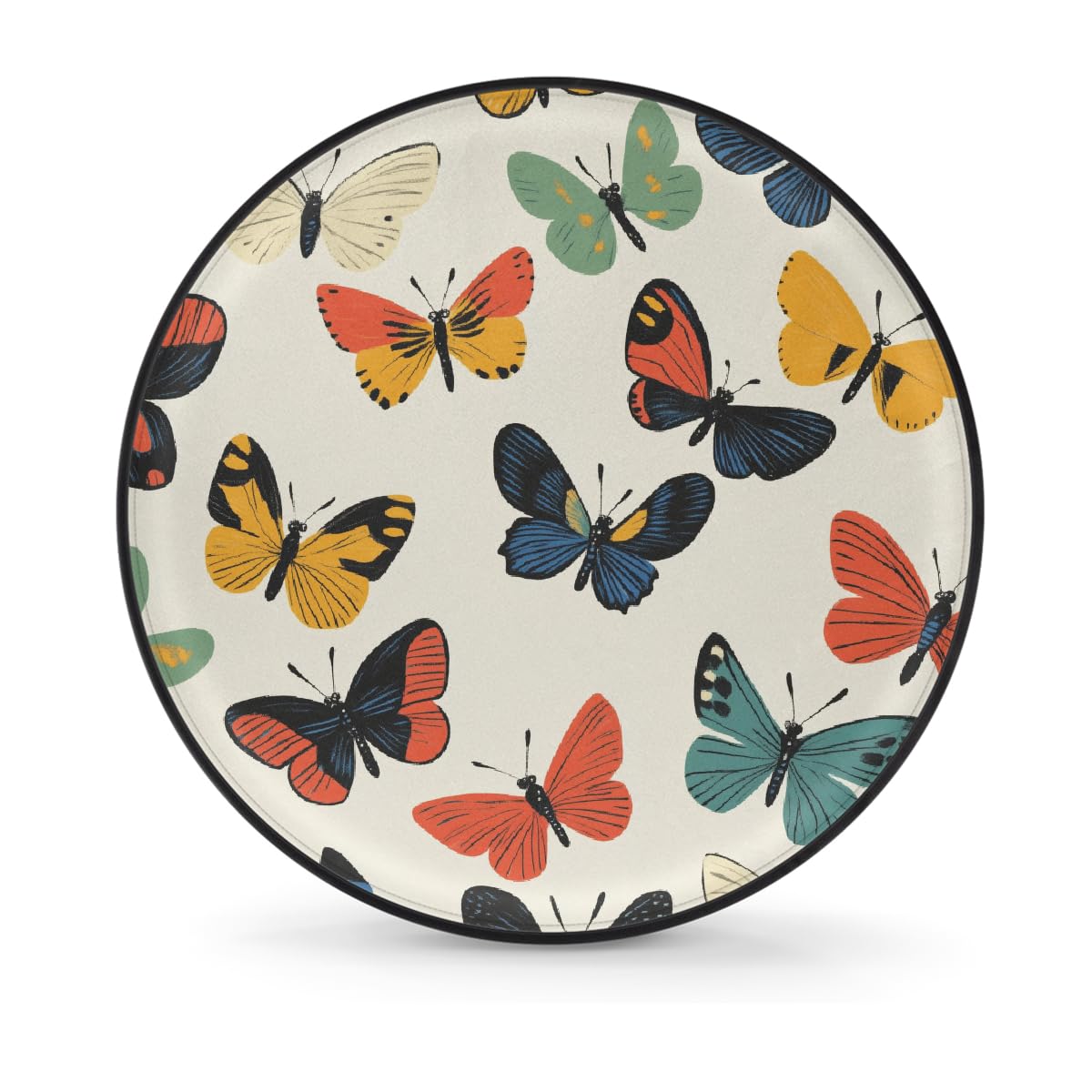 Ersatzreifenabdeckung, Radschutz, Retro-Schmetterling, bunter Druck, wasserdicht, staubdicht, universelle Passform für Jeep, Anhänger, Wohnmobil, SUV, Wohnmobil, 35,6 cm (14 Zoll) von Helhappy