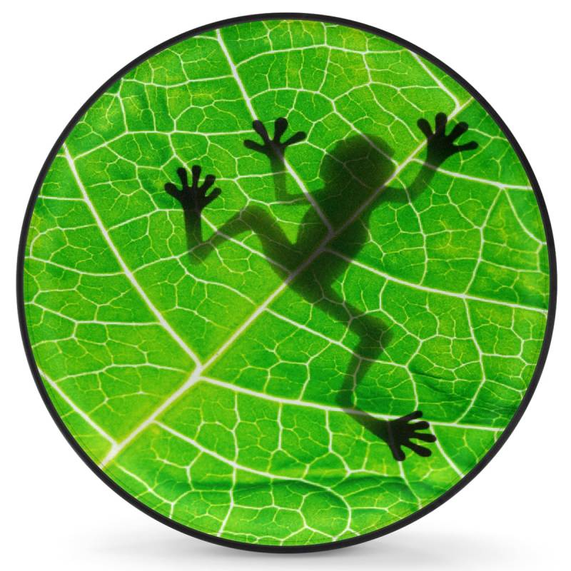 Ersatzreifenabdeckung, Radschutz, Tier-Frosch-Schatten-Silhouette auf dem Blatt, wasserdicht, staubdicht, universelle Passform für Jeep, Anhänger, Wohnmobil, SUV, Wohnmobil, 43,2 cm (17 Zoll) von Helhappy