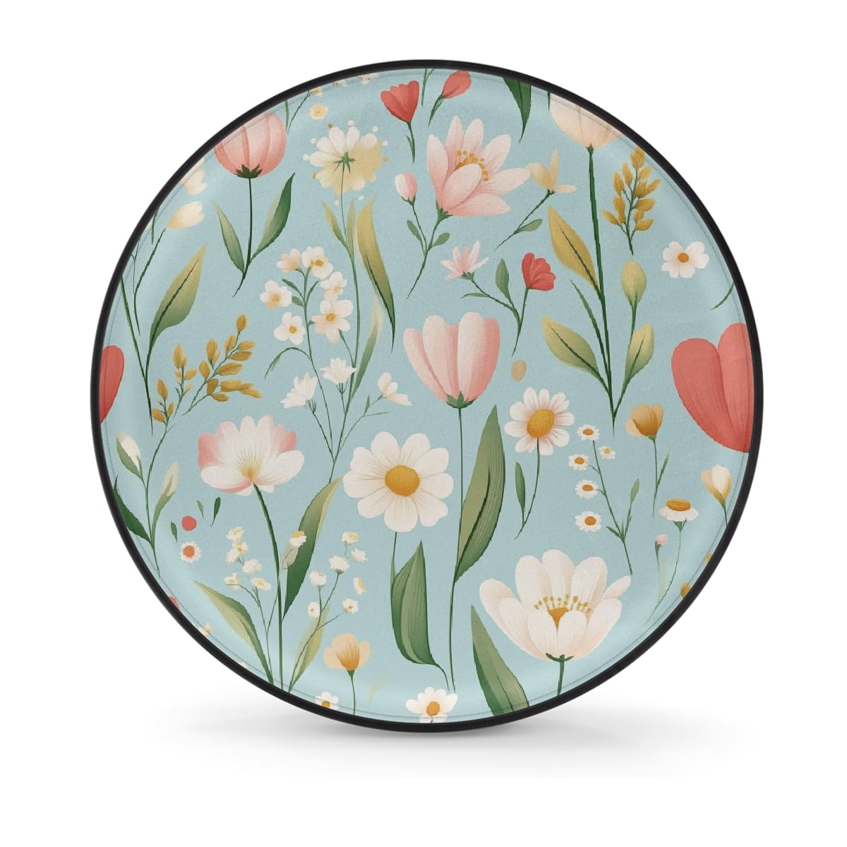Ersatzreifenabdeckung, Radschutz, bunte Blumen, modern, ästhetisch, wasserdicht, staubdicht, universelle Passform für Jeep, Anhänger, Wohnmobil, SUV, Wohnmobil, 35,6 cm (14 Zoll) von Helhappy