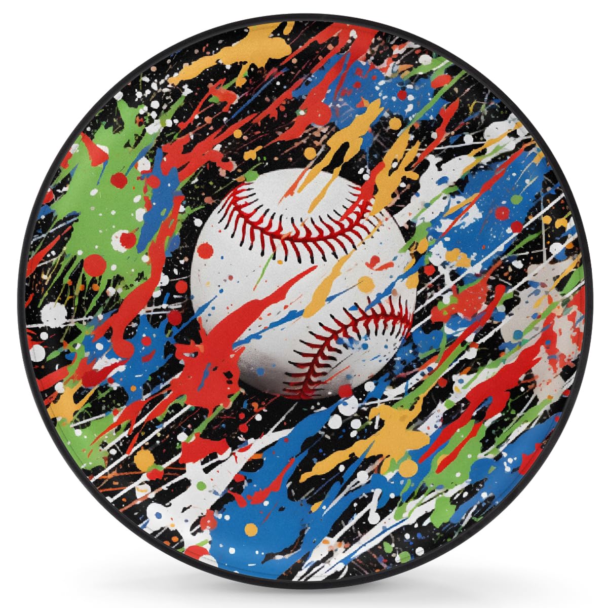 Ersatzreifenabdeckung, Radschutz, bunte Farbspritzer, Baseball, wasserdicht, staubdicht, universelle Passform für Jeep, Anhänger, Wohnmobil, SUV, Wohnmobil, 43,2 cm (17 Zoll) von Helhappy