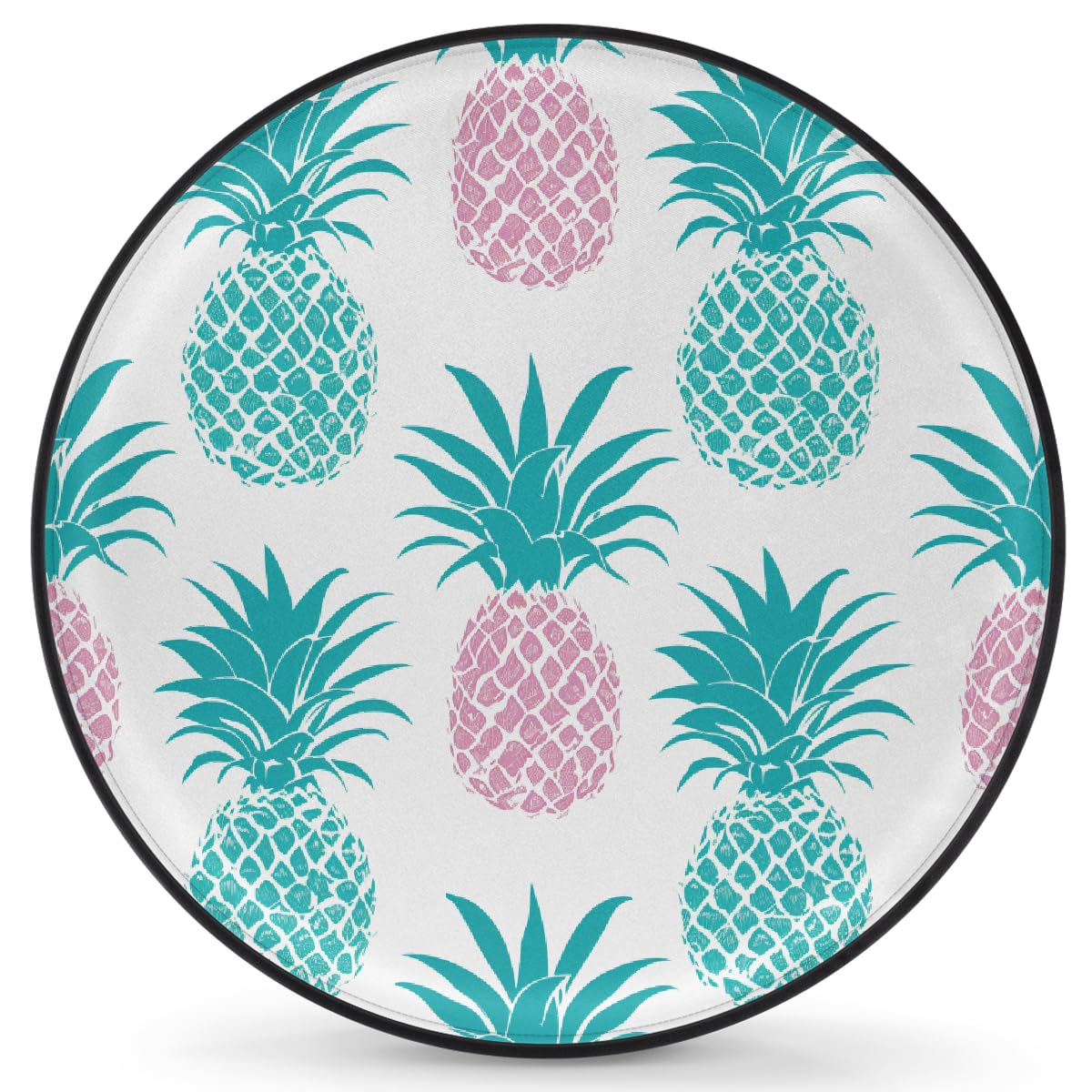 Ersatzreifenabdeckung, Radschutz, buntes Ananas-Fruchtmuster, wasserdicht, staubdicht, universelle Passform für Jeep, Anhänger, Wohnmobil, SUV, Wohnmobil, 43,2 cm (17 Zoll) von Helhappy