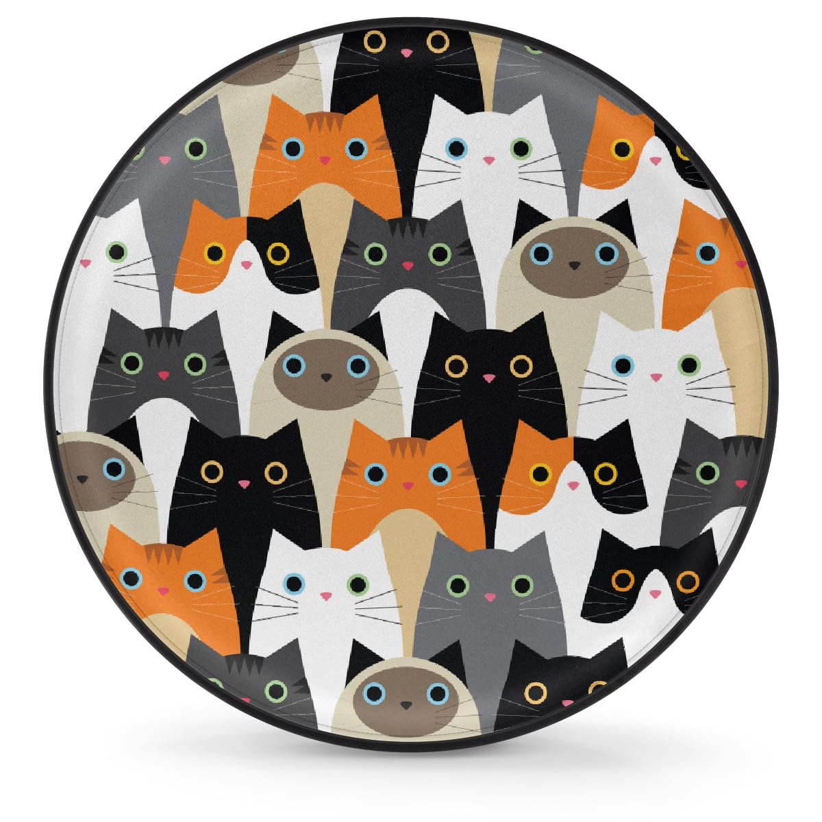 Ersatzreifenabdeckung, Radschutz, niedliche Katze, Cartoon-Tiermuster, wasserdicht, staubdicht, universelle Passform für Jeep, Anhänger, Wohnmobil, SUV, Wohnmobil, 40,6 cm Ersatzreifenabdeckung, Radschutz, niedliche Katze, Cartoon-Tiermuster, wasserdicht, staubdicht, universelle Passform für Jeep, Anhänger, Wohnmobil, SUV, Wohnmobil, 40,6 cm von Helhappy