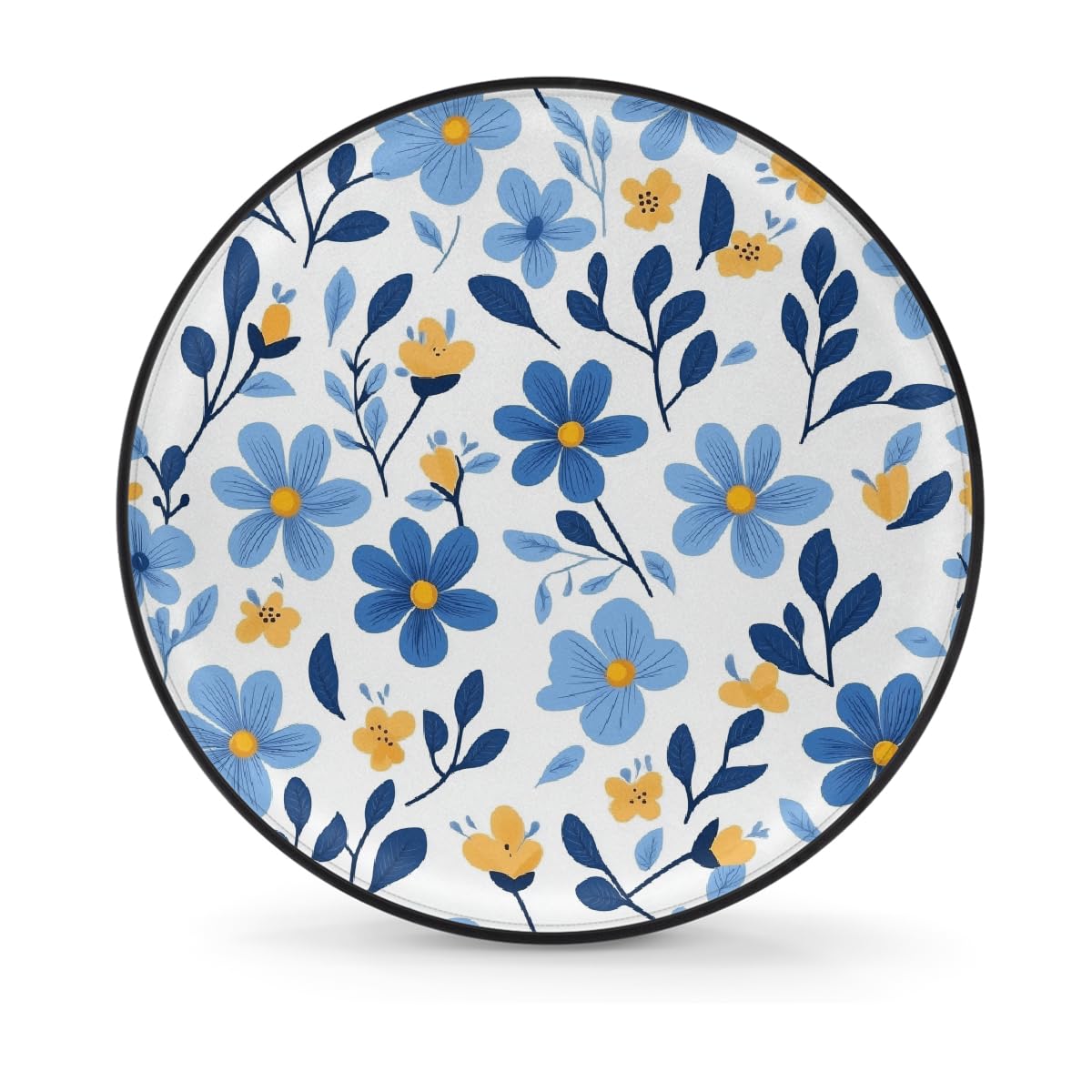 Ersatzreifenabdeckung, Radschutz, niedliche blaue Blumen, wasserdicht, staubdicht, universelle Passform für Jeep, Anhänger, Wohnmobil, SUV, Wohnmobil, Fahrzeug, 35,6 cm (14 Zoll) von Helhappy