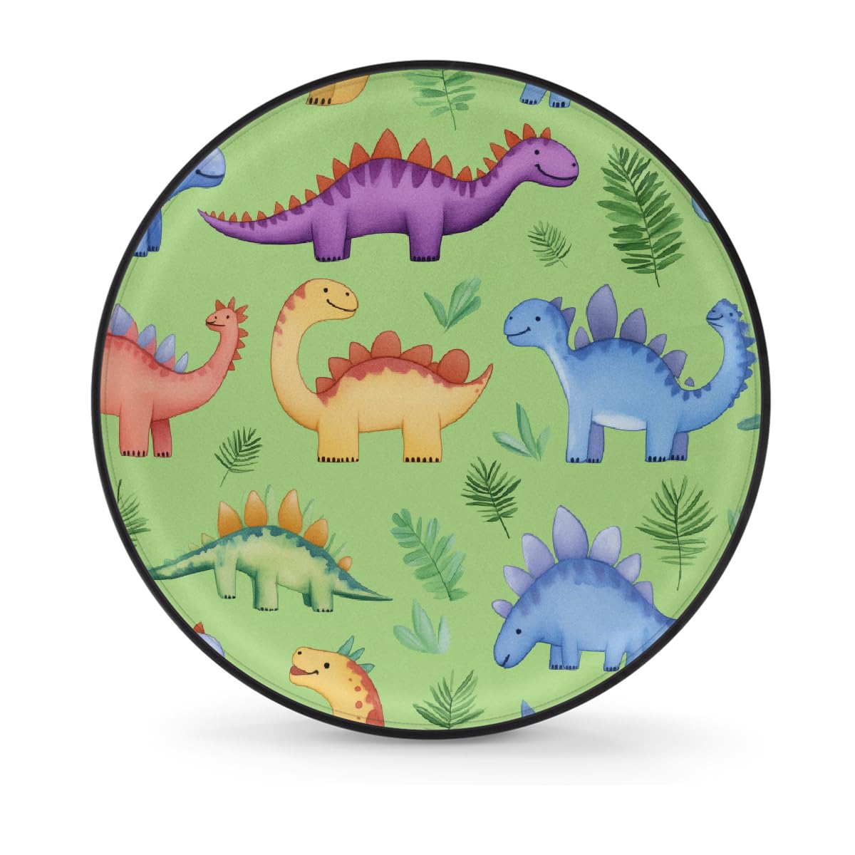 Ersatzreifenabdeckung, Radschutz, niedlicher Cartoon-Dinosaurier, wasserdicht, staubdicht, universelle Passform für Jeep, Anhänger, Wohnmobil, SUV, Wohnmobil, 35,6 cm (14 Zoll) von Helhappy