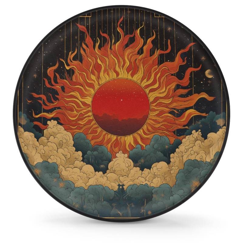 Ersatzreifenabdeckung, Radschutz, stilisierte Sonnenflammen, wasserdicht, staubdicht, universelle Passform für Jeep-Anhänger, Wohnmobil, SUV, Wohnmobil, 40,6 cm (16 Zoll) von Helhappy
