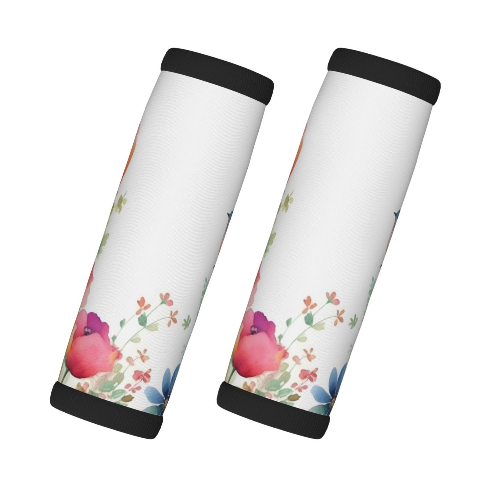 Neopren-Gepäckgriff-Bandagen für Koffer, Aquarell-Blumen, Gepäckanhänger, Geschenk, Reisezubehör, 2 Stück Neopren-Gepäckgriff-Bandagen für Koffer, Aquarell-Blumen, Gepäckanhänger, Geschenk, Reisezubehör, 2 Stück von Helhappy