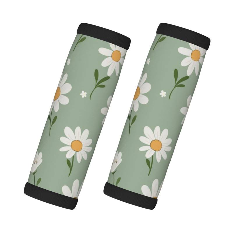 Neopren-Gepäckgriffbandagen für Koffer, Gänseblümchen, Gepäckanhänger, Geschenk, Reisezubehör, 2 Stück von Helhappy