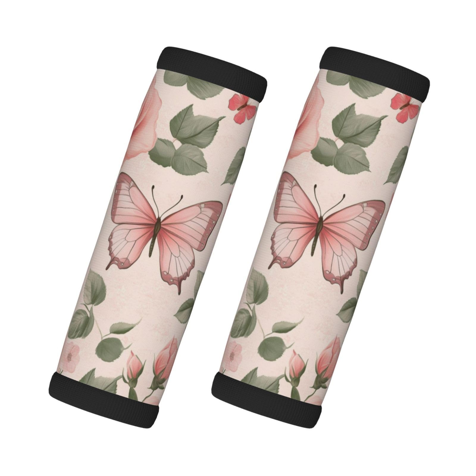 Neopren-Gepäckgriffbandagen für Koffer, Retro-Rosenmuster, Gepäckanhänger, Geschenk, Reisezubehör, 2 Stück Neopren-Gepäckgriffbandagen für Koffer, Retro-Rosenmuster, Gepäckanhänger, Geschenk, Reisezubehör, 2 Stück von Helhappy
