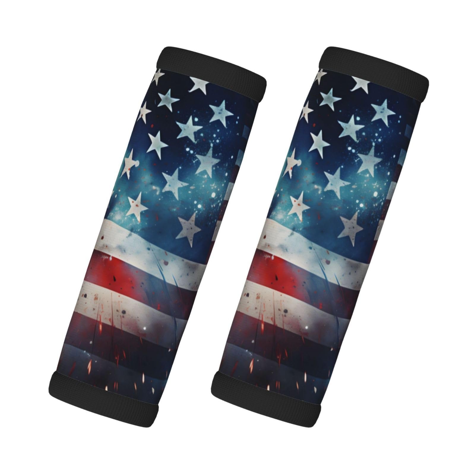 Neopren-Gepäckgriffbandagen für Koffer, Unabhängigkeitstag, amerikanische Flagge, Gepäckanhänger, Geschenk, Reisezubehör, 2 Stück Neopren-Gepäckgriffbandagen für Koffer, Unabhängigkeitstag, amerikanische Flagge, Gepäckanhänger, Geschenk, Reisezubehör, 2 Stück von Helhappy