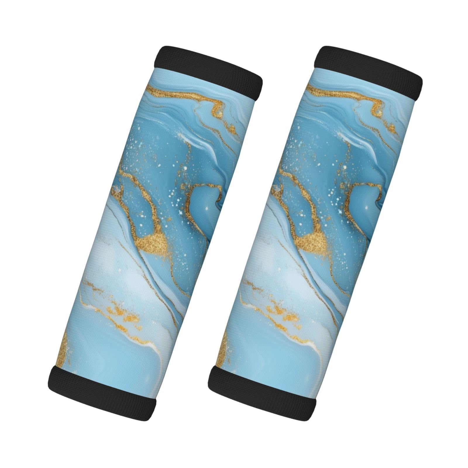 Neopren-Gepäckgriffbandagen für Koffer, blauer Marmor, Gepäckanhänger, Geschenk, Reisezubehör, 2 Stück Neopren-Gepäckgriffbandagen für Koffer, blauer Marmor, Gepäckanhänger, Geschenk, Reisezubehör, 2 Stück von Helhappy