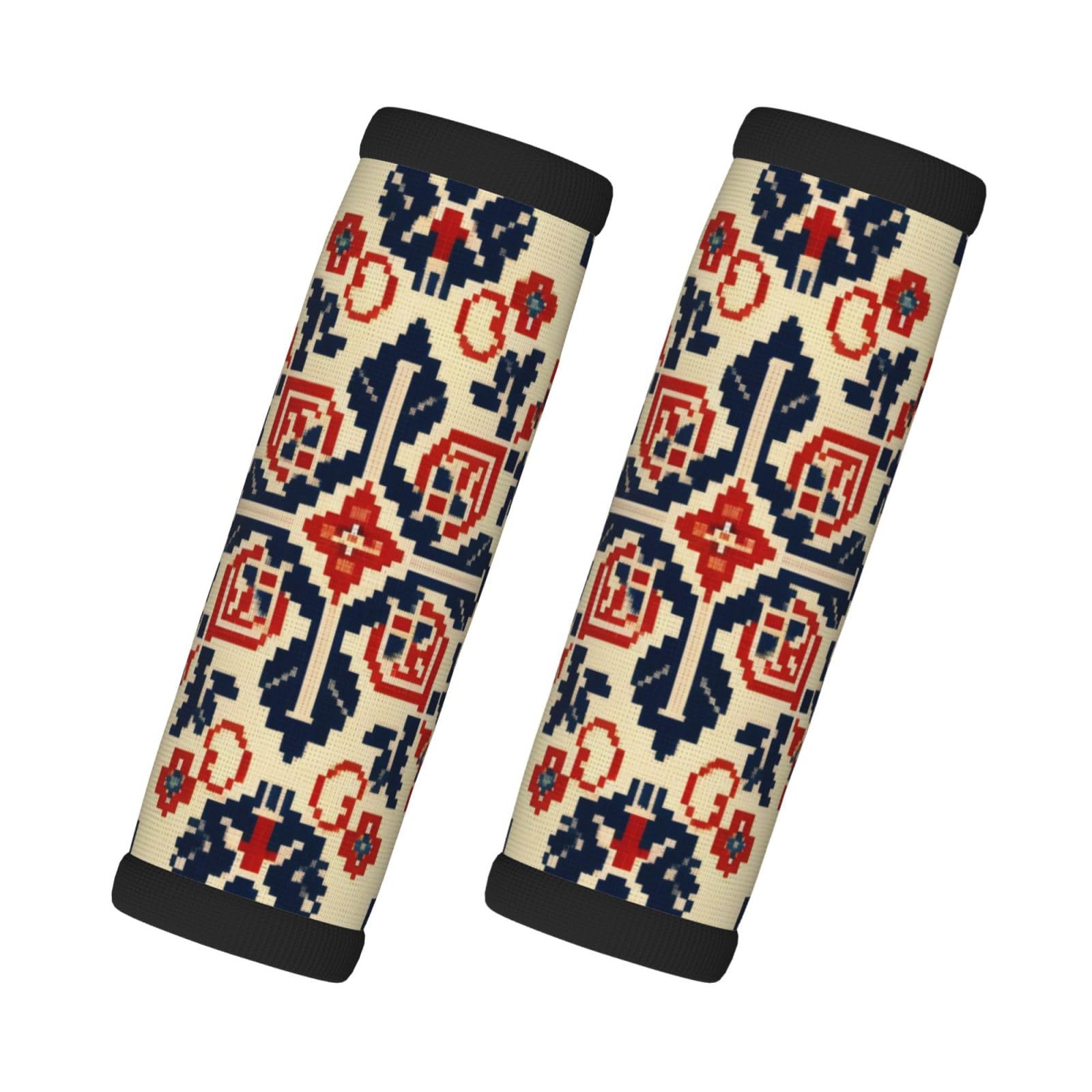Neopren-Gepäckgriffbandagen für Koffer, ethnisch, Bohemian, Vintage, orientalisch, inspiriert, traditionelle Kunst, Gepäckanhänger, Geschenk, Reisezubehör, 2 Stück Neopren-Gepäckgriffbandagen für Koffer, ethnisch, Bohemian, Vintage, orientalisch, inspiriert, traditionelle Kunst, Gepäckanhänger, Geschenk, Reisezubehör, 2 Stück von Helhappy