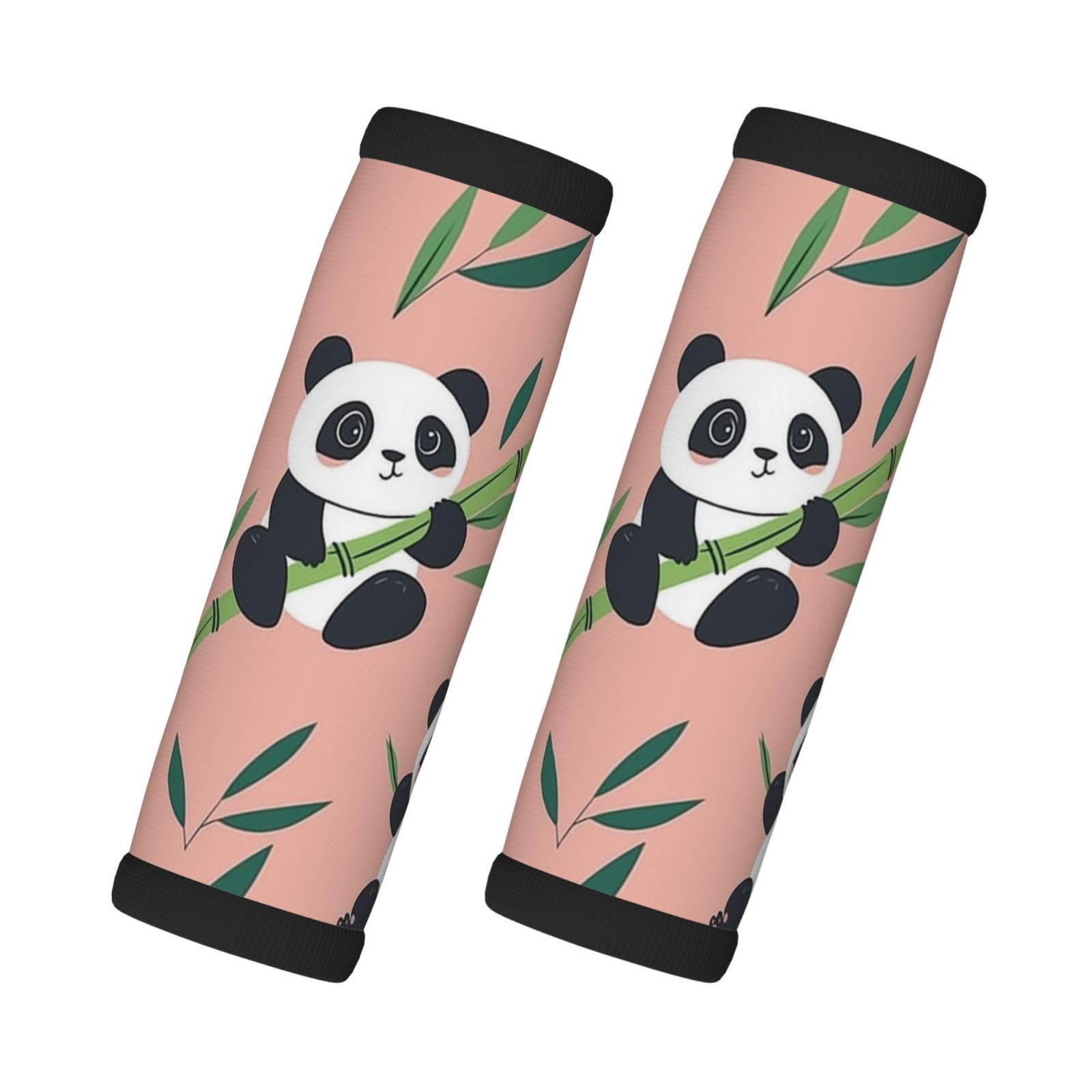 Neopren-Gepäckgriffbandagen für Koffer, niedlicher Panda und Bambus, Gepäckanhänger, Geschenk von Reisezubehör, 2 Stück Neopren-Gepäckgriffbandagen für Koffer, niedlicher Panda und Bambus, Gepäckanhänger, Geschenk von Reisezubehör, 2 Stück von Helhappy