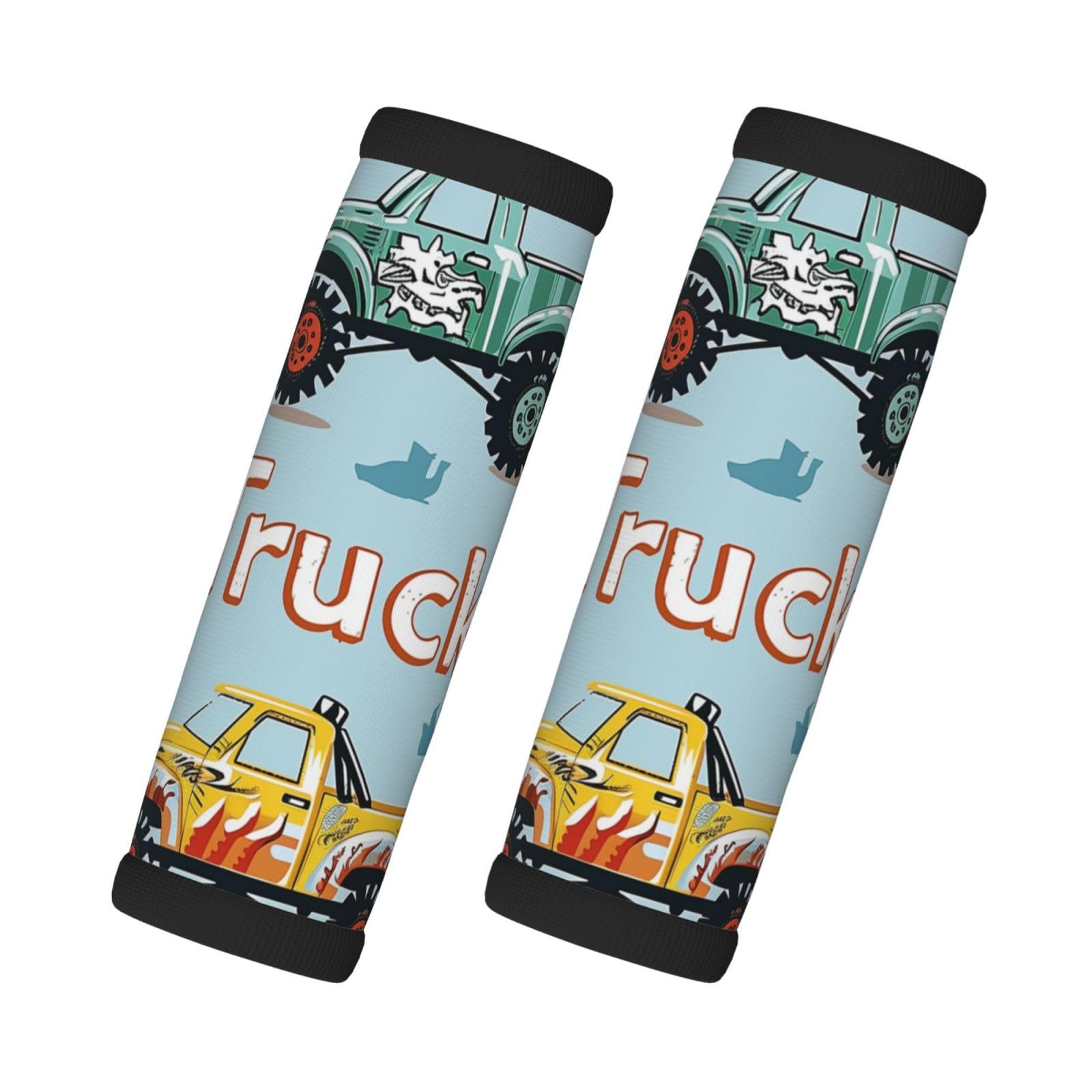 Neopren-Gepäckgriffbandagen für Koffer, niedliches Cartoon-Design, für Auto, LKW, Gepäckanhänger, Geschenk für Reisezubehör, 2 Stück Neopren-Gepäckgriffbandagen für Koffer, niedliches Cartoon-Design, für Auto, LKW, Gepäckanhänger, Geschenk für Reisezubehör, 2 Stück von Helhappy