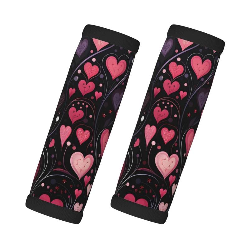 Neopren-Gepäckgriffbandagen für Koffer, rotes Liebeselement, Gepäckanhänger, Geschenk für Reisezubehör, 2 Stück von Helhappy