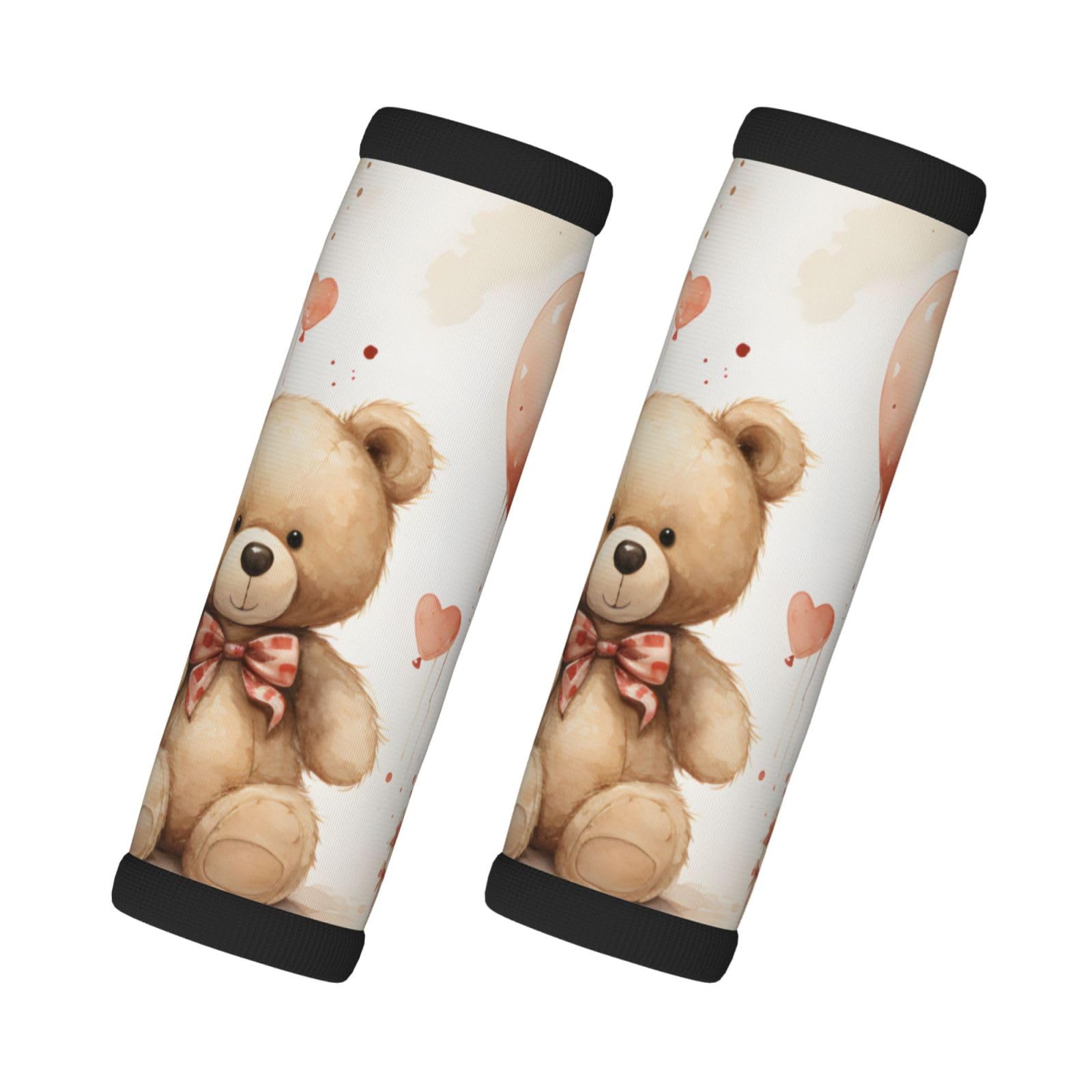 Neopren-Gepäckgriffbandagen für Koffer, schöner Bär, Ballon, Gepäckanhänger, Geschenk, Reisezubehör, 2 Stück Neopren-Gepäckgriffbandagen für Koffer, schöner Bär, Ballon, Gepäckanhänger, Geschenk, Reisezubehör, 2 Stück von Helhappy