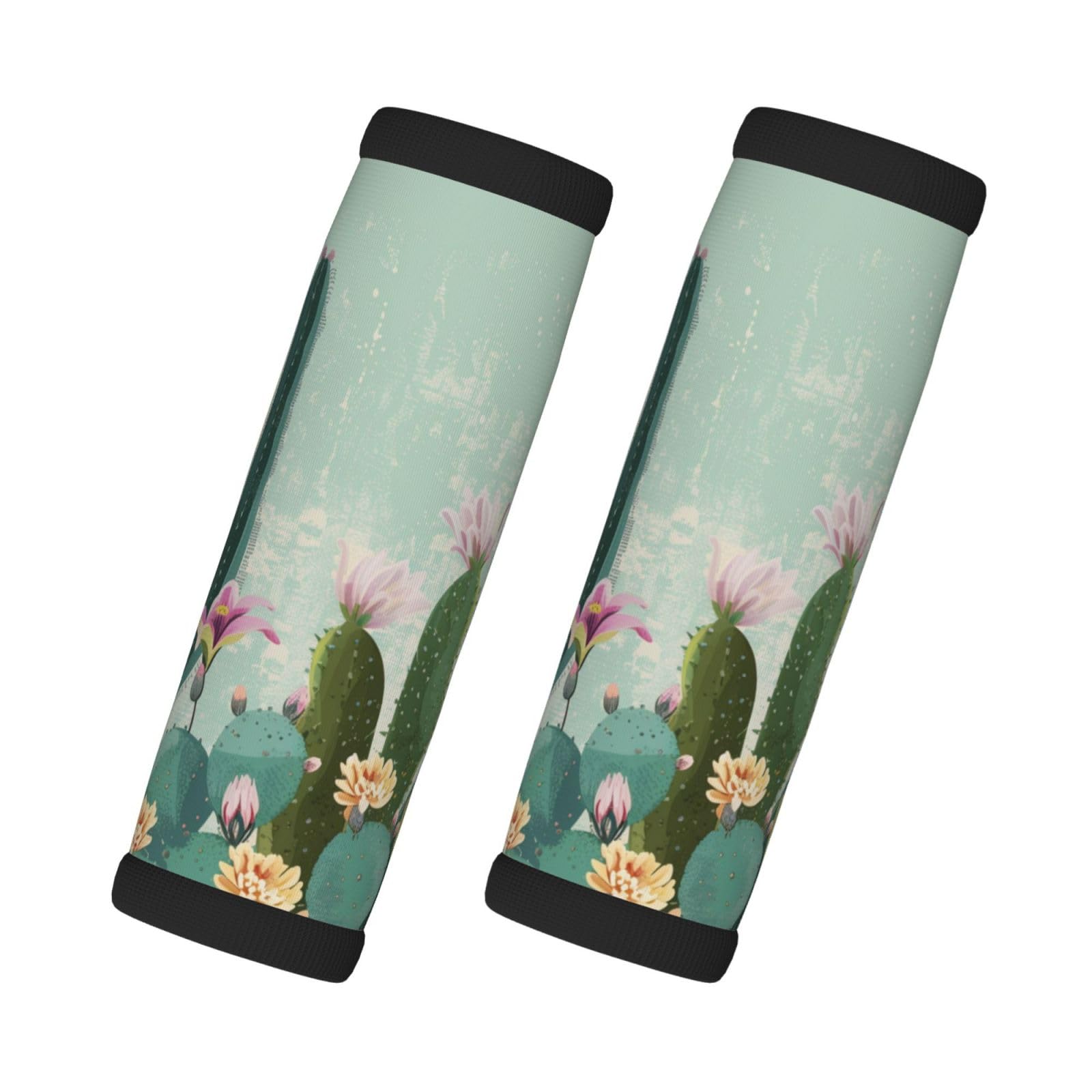 Neopren-Gepäckgriffbandagen für Koffer, tropische Sukkulenten, Blumen, Wüste, Aquarell, Wildblumen, Gepäckanhänger, Geschenk, Reisezubehör, 2 Stück Neopren-Gepäckgriffbandagen für Koffer, tropische Sukkulenten, Blumen, Wüste, Aquarell, Wildblumen, Gepäckanhänger, Geschenk, Reisezubehör, 2 Stück von Helhappy