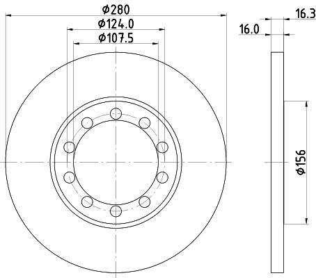 Bremsscheibe Hinterachse Hella Pagid 8DD 355 113-291 von Hella Pagid