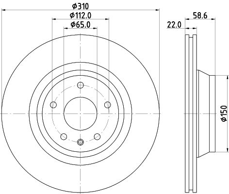 Bremsscheibe Hinterachse Hella Pagid 8DD 355 113-981 von Hella Pagid