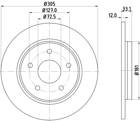 Bremsscheibe Hinterachse Hella Pagid 8DD 355 115-801 Bremsscheibe Hinterachse Hella Pagid 8DD 355 115-801 von Hella Pagid