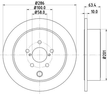 Bremsscheibe Hinterachse Hella Pagid 8DD 355 116-421 von Hella Pagid