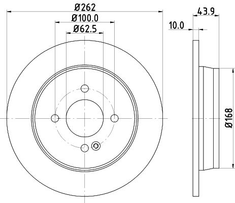 Bremsscheibe Hinterachse Hella Pagid 8DD 355 118-501 von Hella Pagid