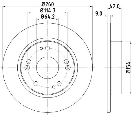 Bremsscheibe Hinterachse Hella Pagid 8DD 355 118-991 von Hella Pagid