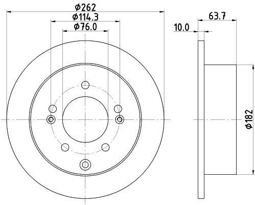 Bremsscheibe Hinterachse Hella Pagid 8DD 355 125-301 von Hella Pagid