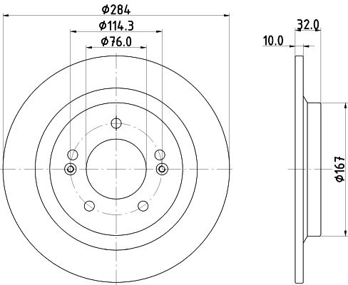 Bremsscheibe Hinterachse Hella Pagid 8DD 355 134-401 von Hella Pagid