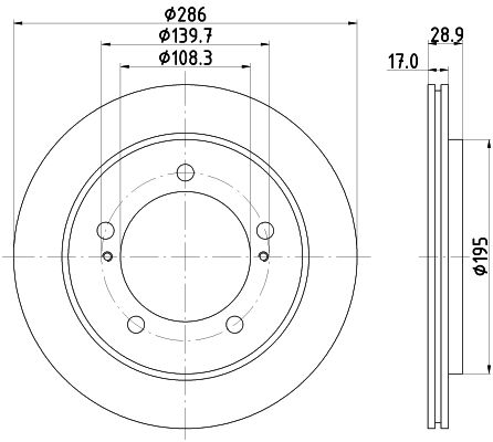 Bremsscheibe Vorderachse Hella Pagid 8DD 355 111-791 von Hella Pagid