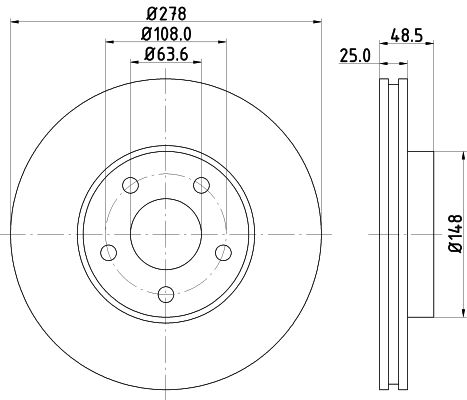 Bremsscheibe Vorderachse Hella Pagid 8DD 355 112-171 Bremsscheibe Vorderachse Hella Pagid 8DD 355 112-171 von Hella Pagid