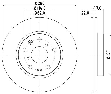 Bremsscheibe Vorderachse Hella Pagid 8DD 355 113-631 Bremsscheibe Vorderachse Hella Pagid 8DD 355 113-631 von Hella Pagid