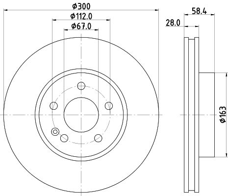 Bremsscheibe Vorderachse Hella Pagid 8DD 355 128-131 von Hella Pagid