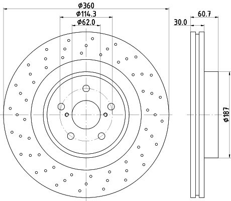 Bremsscheibe Vorderachse Hella Pagid 8DD 355 129-851 von Hella Pagid