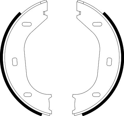 Bremsbackensatz, Feststellbremse Hinterachse Hella 8DA 355 050-011 von Hella