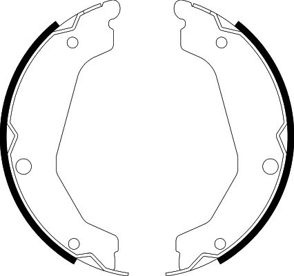 Bremsbackensatz, Feststellbremse Hinterachse Hella 8DA 355 050-051 von Hella