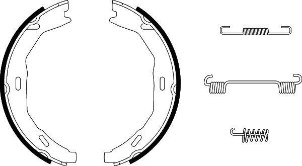 Bremsbackensatz, Feststellbremse Hinterachse Hella 8DA 355 050-771 von Hella
