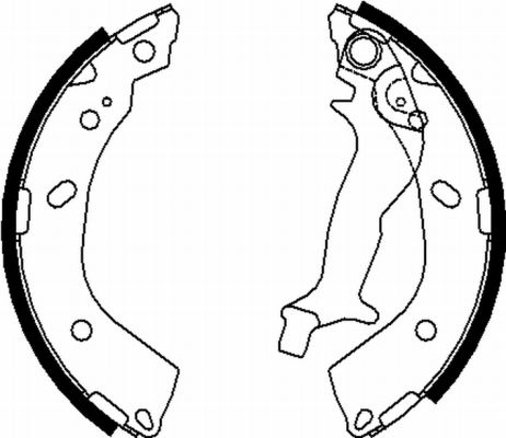 Bremsbackensatz Hinterachse Hella 8DB 355 000-431 Bremsbackensatz Hinterachse Hella 8DB 355 000-431 von Hella