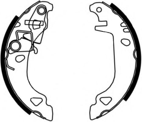 Bremsbackensatz Hinterachse Hella 8DB 355 001-421 von Hella