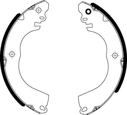Bremsbackensatz Hinterachse Hella 8DB 355 022-301 von Hella