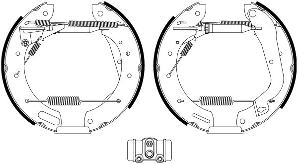 Bremsbackensatz Hinterachse Hella 8DB 355 022-651 Bremsbackensatz Hinterachse Hella 8DB 355 022-651 von Hella