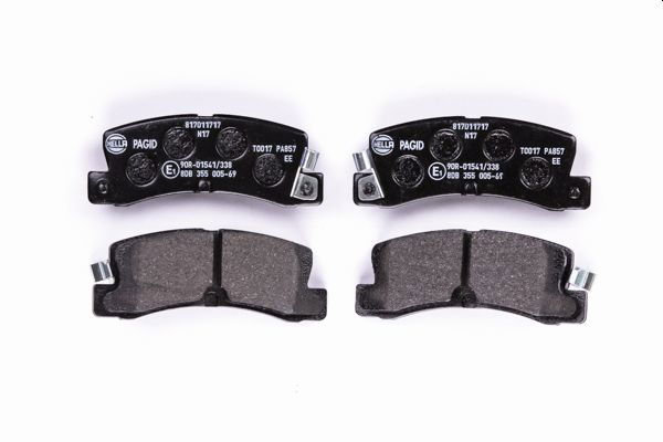 Bremsbelagsatz, Scheibenbremse Hinterachse Hella 8DB 355 005-691 von Hella